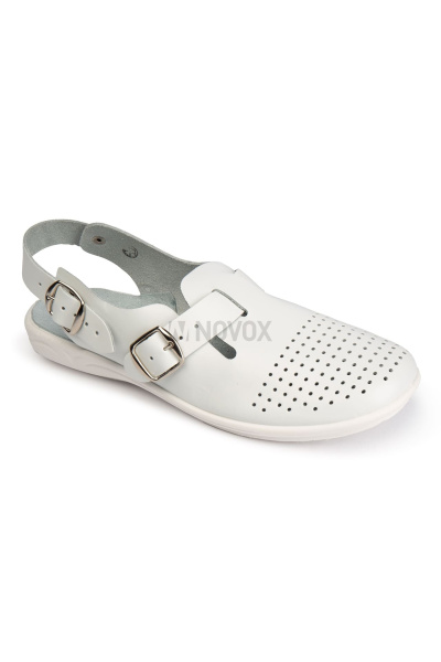 Сандалии (сабо) АЛМИ ЛАРИСА женские МИНПРОМТОРГ, нат.кожа, ПУ, белые