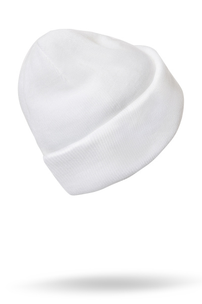 Шапка ЭЙЧ ЛАЙН (H LINE) вязаная белая