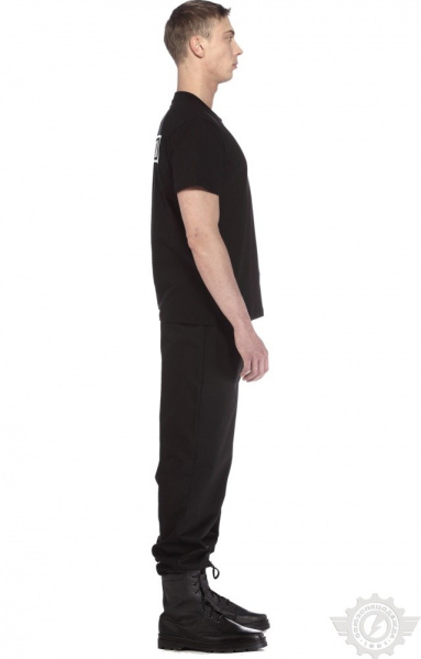 Футболка "Люкс" с надписью "Охрана" черная