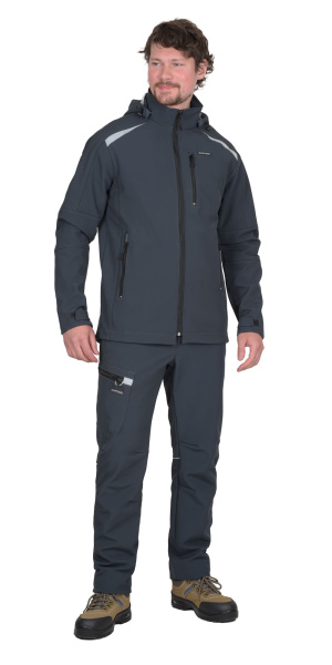Куртка СПЕЙС софтшелл сине-серая (ЧЗ)