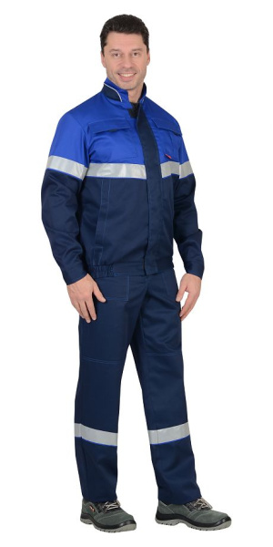 Костюм "НАВИГАТОР" куртка, п/к, синий с васильковым