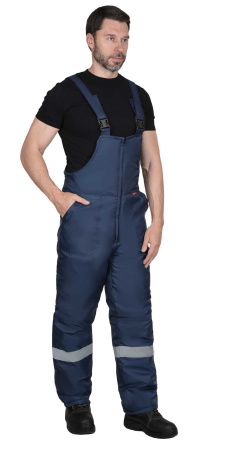 Костюм зимний "Рост-Норд"-2 куртка, п/к, т.синий с васильковым и 2 СОП 50 мм