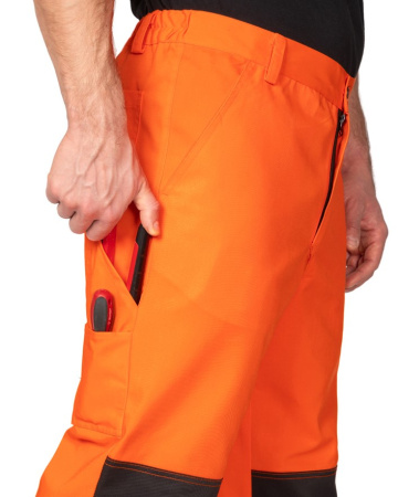 Брюки мужские "Спектр 2М-35" оранжевый/чёрный, СОП