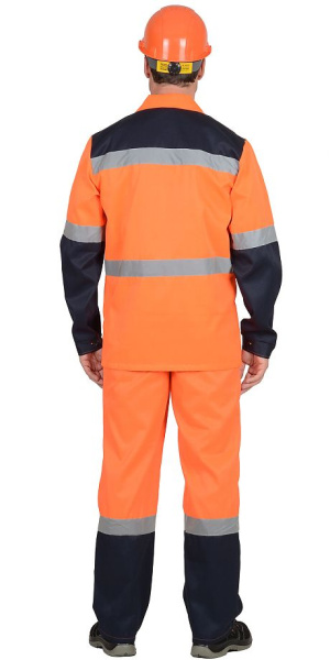 Костюм "МАГИСТРАЛЬ-СПЕЦИАЛИСТ" куртка, п/к, оранжевый/синий, СОП