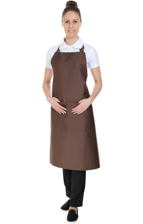 Фартук «BARISTA» с нагрудником, цвет chocolate (темно-коричневый)