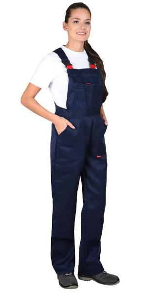 Костюм "УДАРНИЦА" куртка, п/к, т. синий с красной отделкой