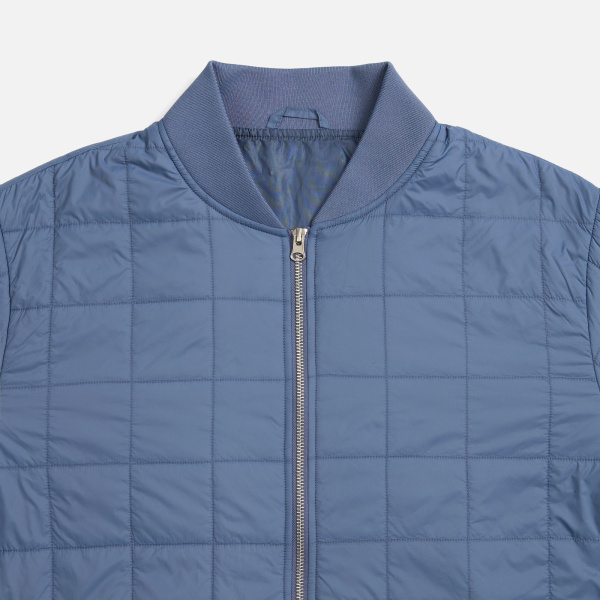 Куртка-бомбер унисекс Warmbridge, синяя (джинс)