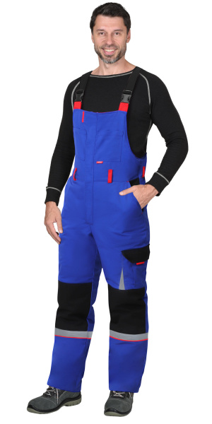 Костюм СТАН зимний: куртка, п/к васильковый с черным и красным