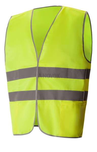 Жилет сигнальный "Спектр" на липучке лимонный с СВП (СОП)