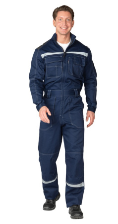 Комбинезон мужской летний "Профессионал" тёмно-синий/тёмно-серый