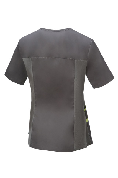 Блуза ЛИНДРЕД (Lindred) ОРИОН женская серая/лимонная, рукав короткий