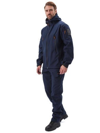 Костюм "ВЕПРЬ" куртка/брюки, цвет: т.синий, ткань: Софтшелл