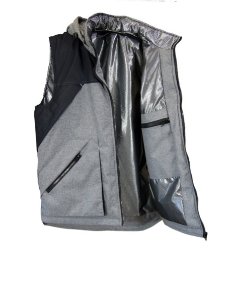 Жилет утепленный "Gorgon",серый, тк.Taslan Dobby