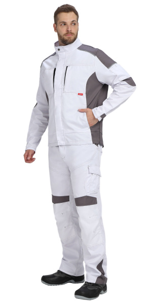 Куртка ЦИТРИН белый со средне-серым (ЧЗ)