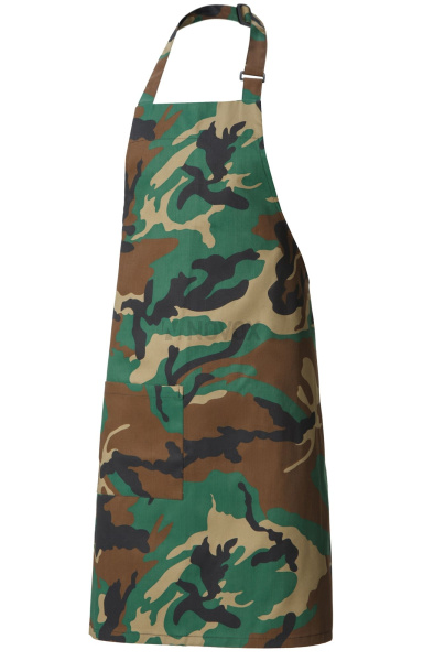 Фартук HORECA (ХОРЕКА) с нагрудником camouflage green (камуфляжный зеленый)