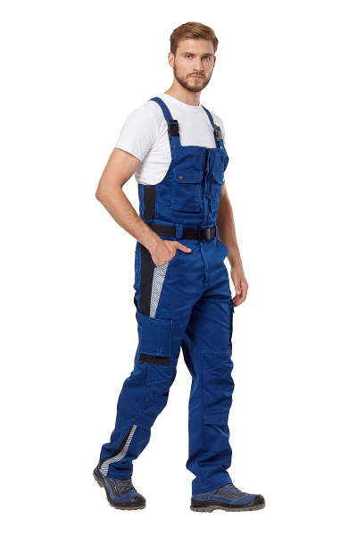 Полукомбинезон рабочий мужской летний "Azur" цвет синий/черный