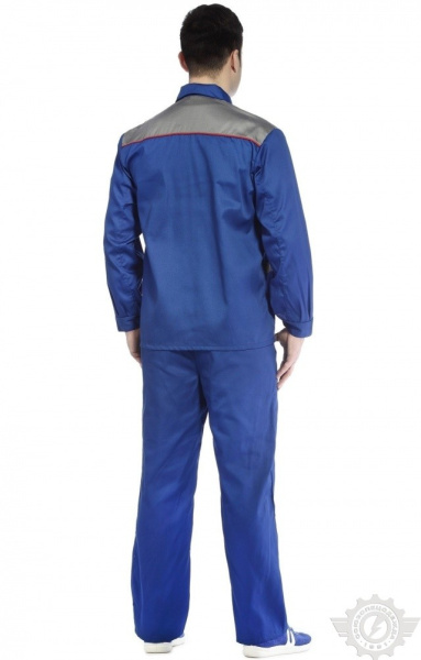Костюм "Труд", куртка, брюки, василек-серый