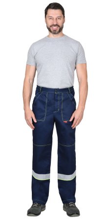 Костюм летний «НАВИГАТОР» куртка, брюки, т.синий/лимонный