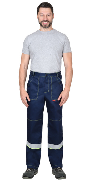 Костюм летний «НАВИГАТОР» куртка, брюки, т.синий/лимонный