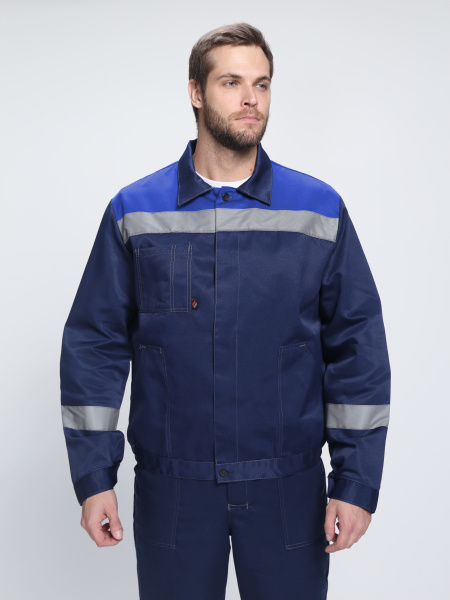 Костюм "Лигор-1" СОП К. (тк.Смесовая,210) брюки, т.синий/васильковый