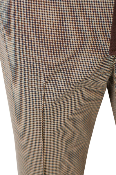 Брюки РИСТРЕТТО ТЕСТИ джоггеры женские клетка беж/шоколад