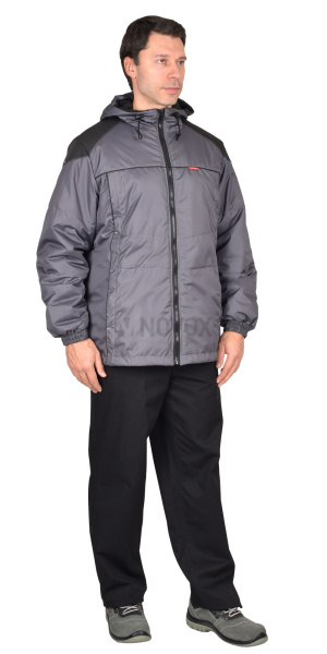 Куртка зимняя "Спринтер", цв. т.серый с черным
