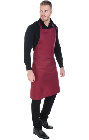 Фартук «BARISTA» с нагрудником, цвет burgundy (бордо)