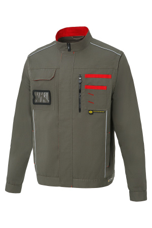 Костюм НЭКСТ (NEXT), куртка с отстегивающимися рукавами, брюки, хаки/красный