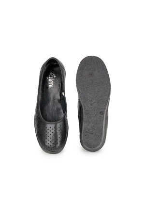 Туфли женские "Нуар" кожаные цвет черный