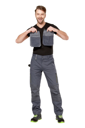 Брюки рабочие мужские летние/демисезонные "Мист" цвет т.серый/серый