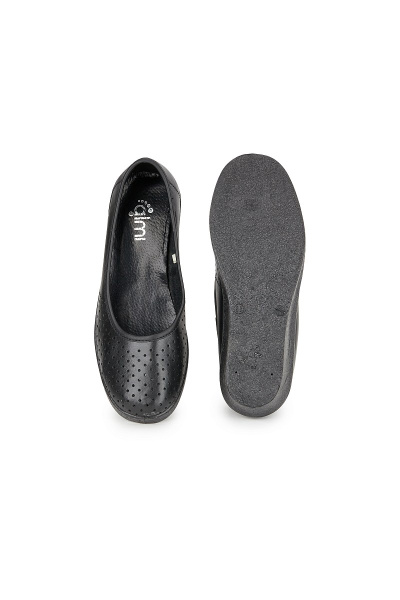 Туфли женские "Нуар" кожаные цвет черный