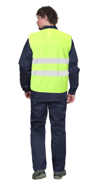 Жилет сигнальный кл.1, 2 СОП (трик.100 гр/м2) лимонный (ЧЗ)