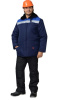 Куртка зимняя "БРИГАДИР", тк.смесовая, т.синий/василек
