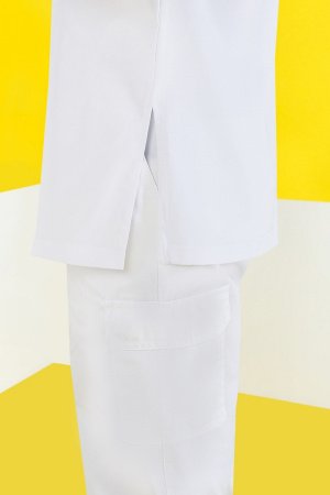  Блуза ЭЙЧ ЛАЙН Лайт комбинированная с длинным рукавом белая