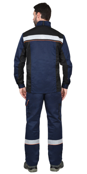 Костюм "ПРАКТИК", куртка, брюки синий с черным СОП