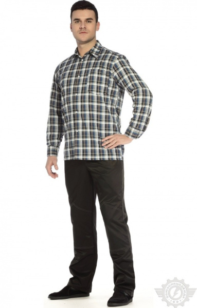 Сорочка рабочая синяя