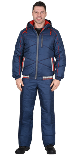 Костюм "ИМИДЖ" куртка кор. (чз), брюки,синий