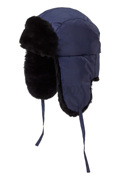 Шапка-ушанка зимняя цвет темно-синий