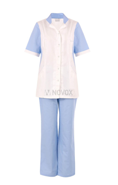 Костюм "Эвелин" женский белый с голубым