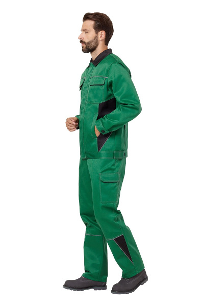 Костюм "Страйк 2", куртка, п/к, цвет зеленый/черный