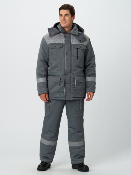 Костюм зимний "Нейч-2" СОП (тк.Смесовая,210) п/к, серый/св.серый