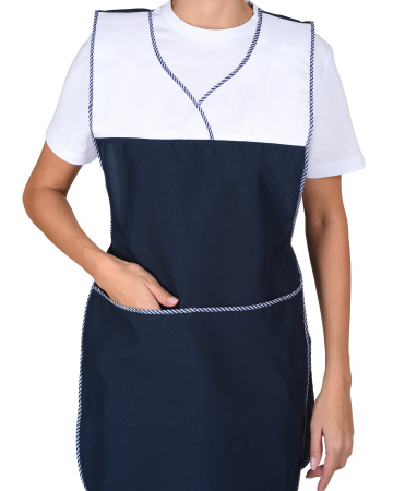 Фартук-сарафан "ВЕСНА" синий с белым