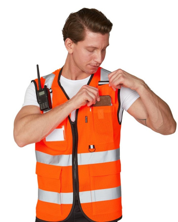 Жилет сигнальный "Ультра" оранжевый, 4СОП