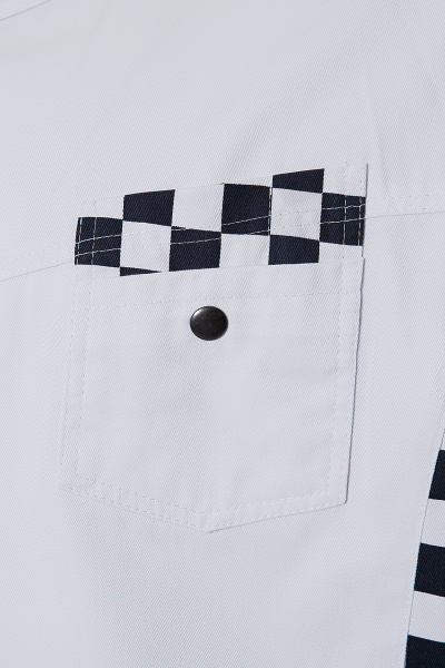 Китель поварской РИСТРЕТТО ШЕФ мужской т.синий/клетка крупная