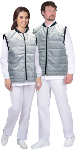 Жилет утепленный МИШЛЕН универсальный серый на подкладке