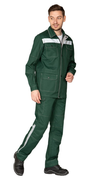 Куртка мужская летняя "Эко-Труд" тёмно-зелёный, СОП