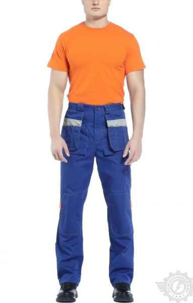 Костюм "Профессионал-1", куртка, брюки,  василек-светло-серый