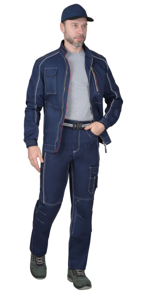 Костюм "АЛЕКС" куртка (чз), брюки, т.синий