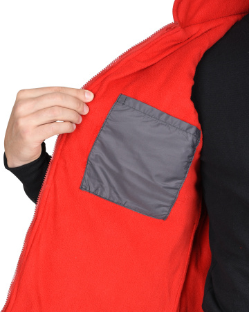 Жилет ЕВРОПА удлиненный (на подкладке флис) т.серый (оттенок Баклажан)