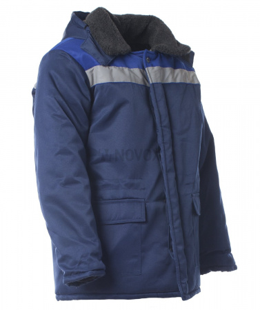 Куртка «БРИГАДИР» с СОП, зимняя, т.синий/василек